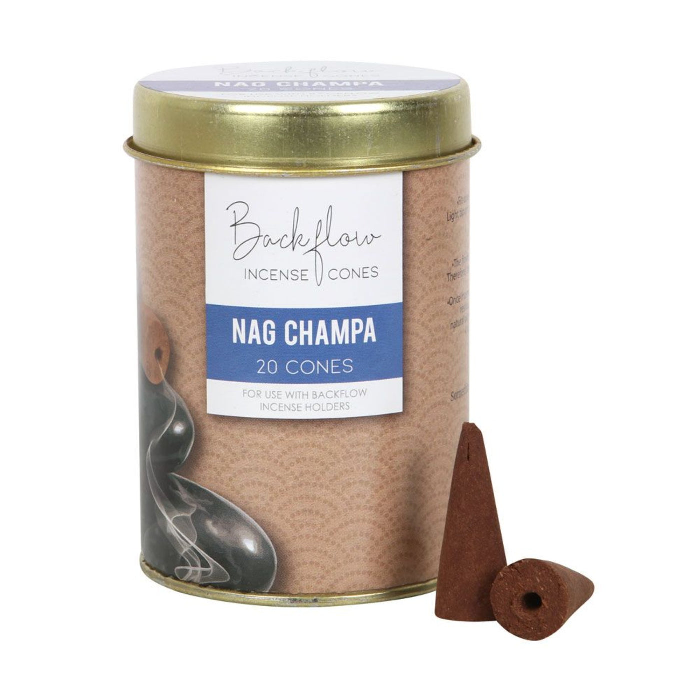 6 Tins Premium Of Elements Nag Champa Jumbo Backflow Cones.
