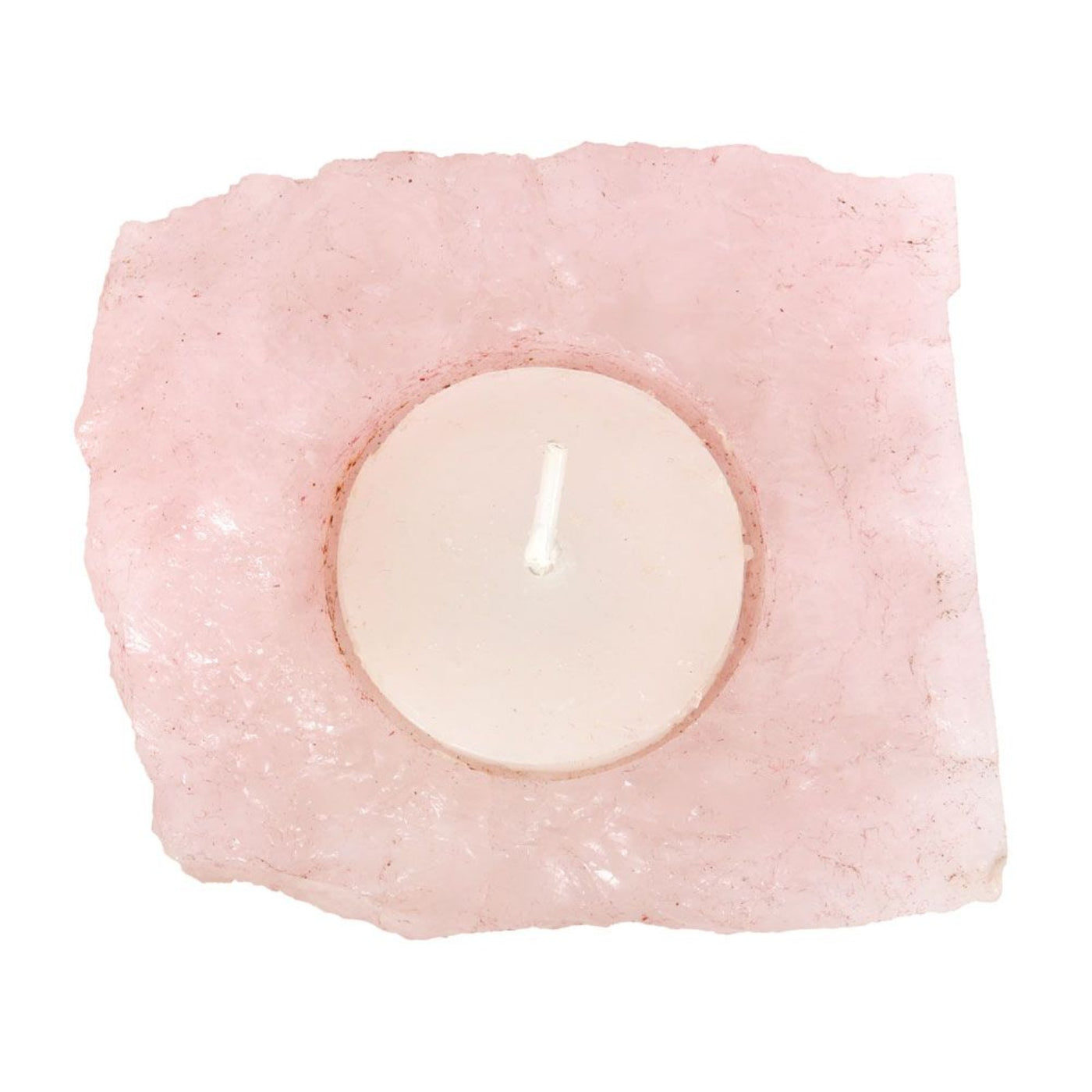 Rose Quartz Tealight Candle Holder