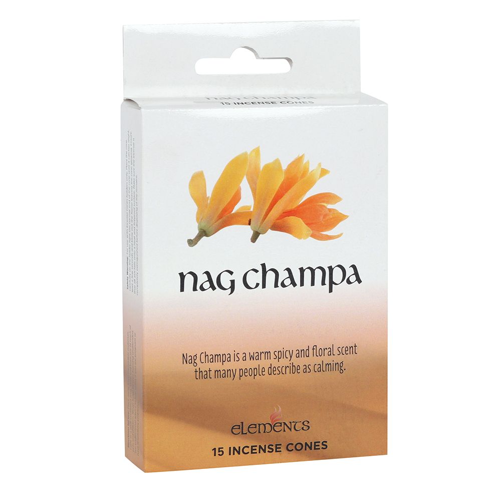 Set of 12 Packets of Elements Nag Champa Incense Cones