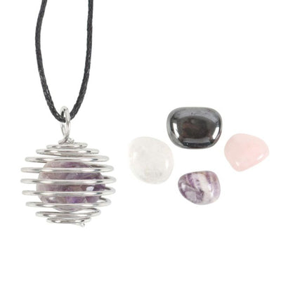 Build Your Own Crystal Gemstone Necklace Kit For Women.