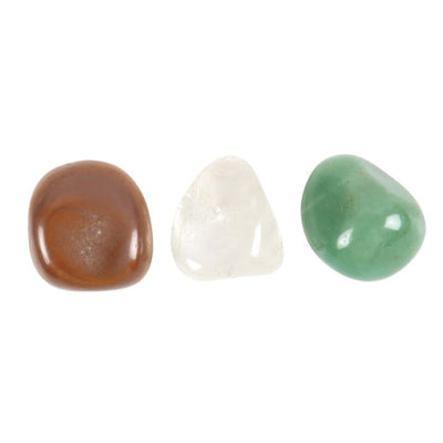 Healing Gemstones Rocks Gift Set Green Aventurine, Clear Quartz And Tiger Eye.