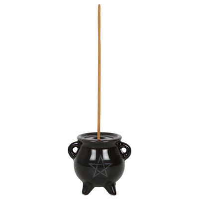 Pentagram Cauldron Ceramic Incense Holder