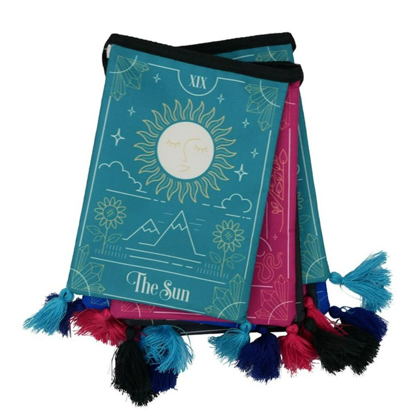 Tarot Card Colour Fabric Bunting With Tassels.