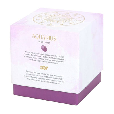 Aquarius Bergamot & Mandarin Gemstone Zodiac Candle