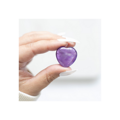 You Are Special To Me Amethyst Crystal Heart In A Purple Storage Bag.