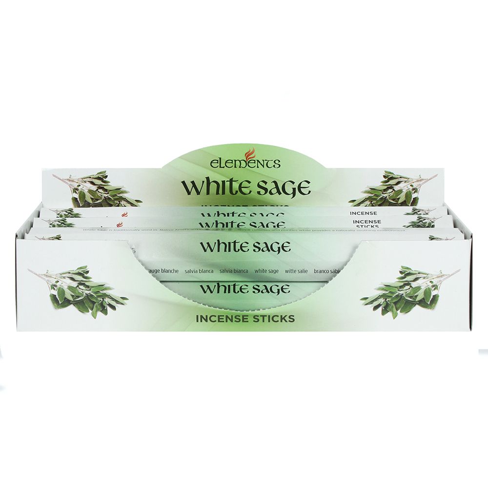Set of 6 Packets of Elements White Sage Incense Sticks