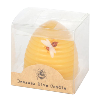 Yellow Beeswax Hive Shaped Candle.