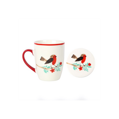 Winter Robin Mug and Coaster Set
