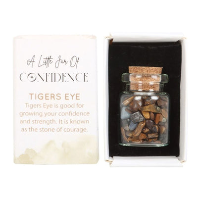Tiger's Eye Crystals Bottles Gift In A Matchbox.