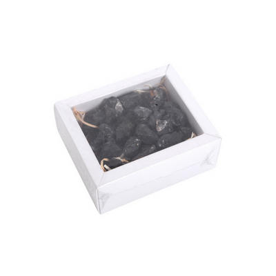 Box Of Black Tourmaline Rough Crystal Chips.