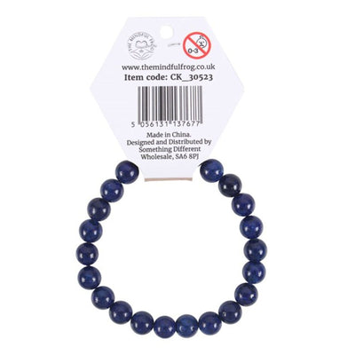 Unisex Throat Chakra Lapis Lazuli Gemstone Bracelet.