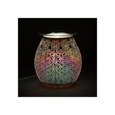 3D Geometric Flower Light Up Electric Oil Burner