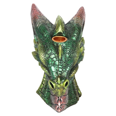 Large Green Mystical Dragon Head Backflow Incense Burner.