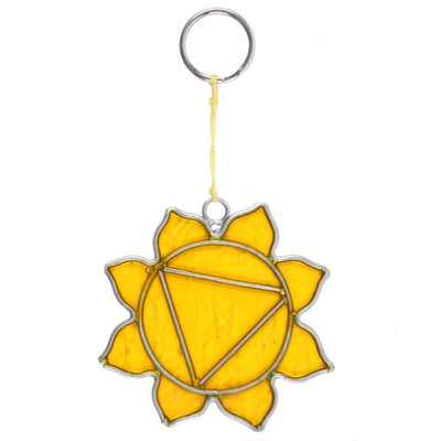 Solar Plexus Chakra Symbol Mini Yellow Suncatcher
