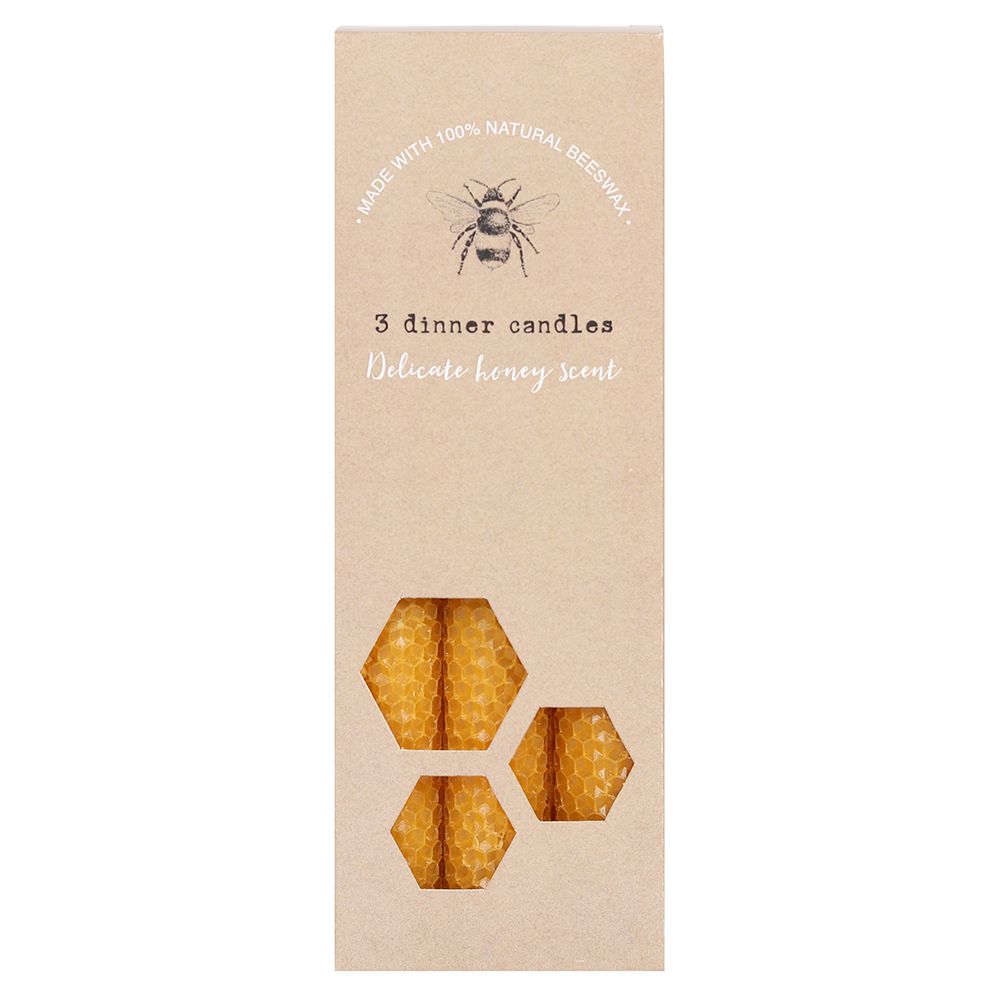 Set of 3 Beeswax Candles