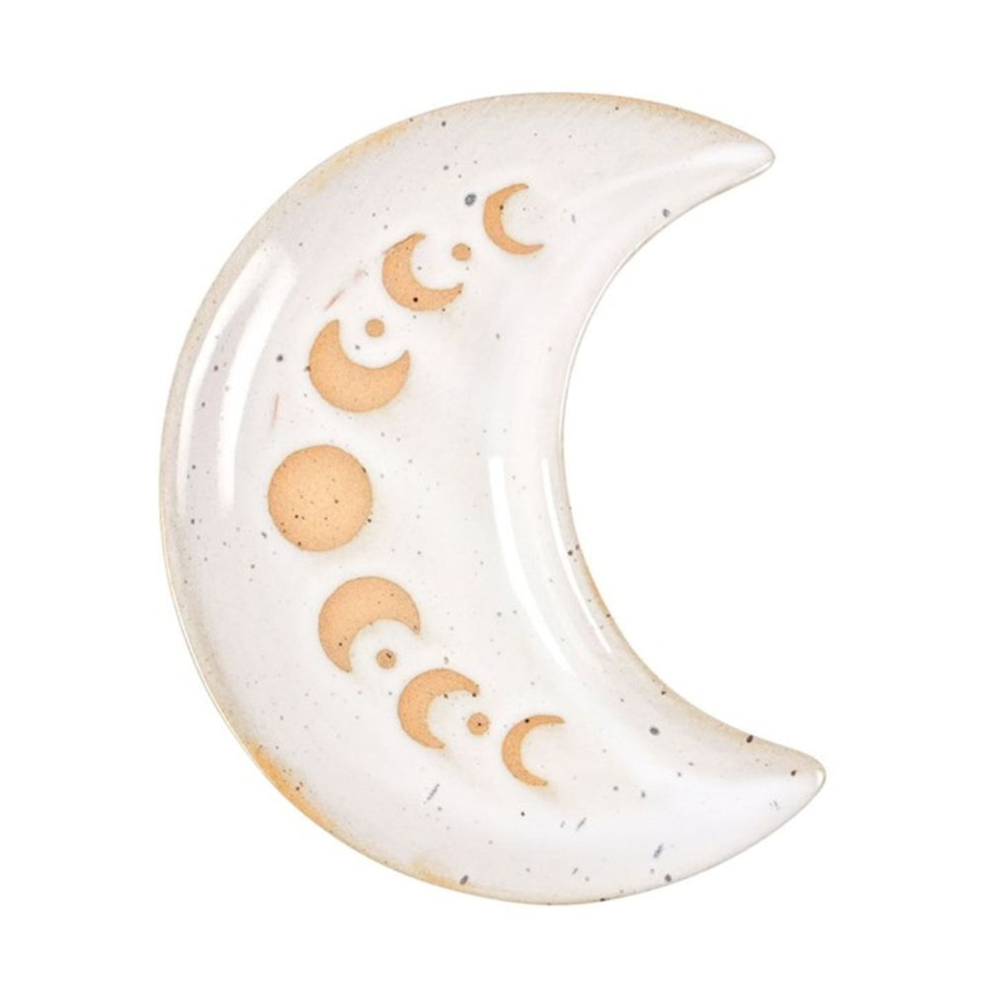 12cm Moon Phase Crescent Ceramic Trinket Tray.