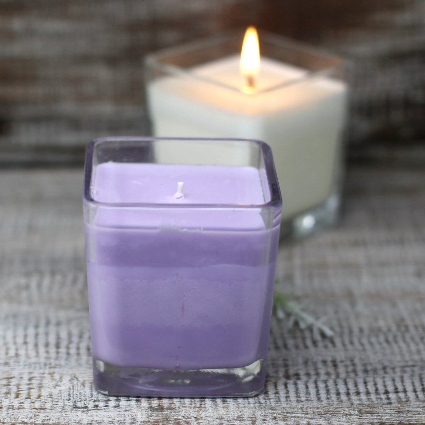Lavender & Basil Soy Wax Scented Glass Candle.