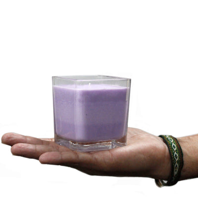 Lavender & Basil Soy Wax Scented Glass Candle.