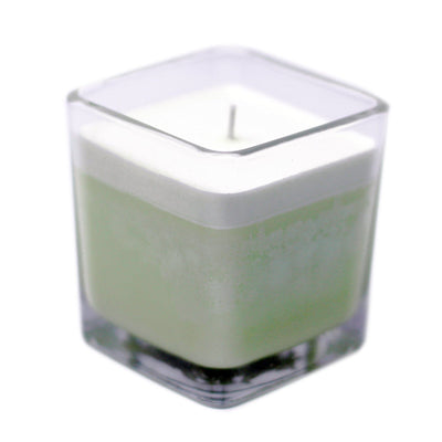 Cucumber & Mint Soy Wax Scented Glass Jar Candle. 