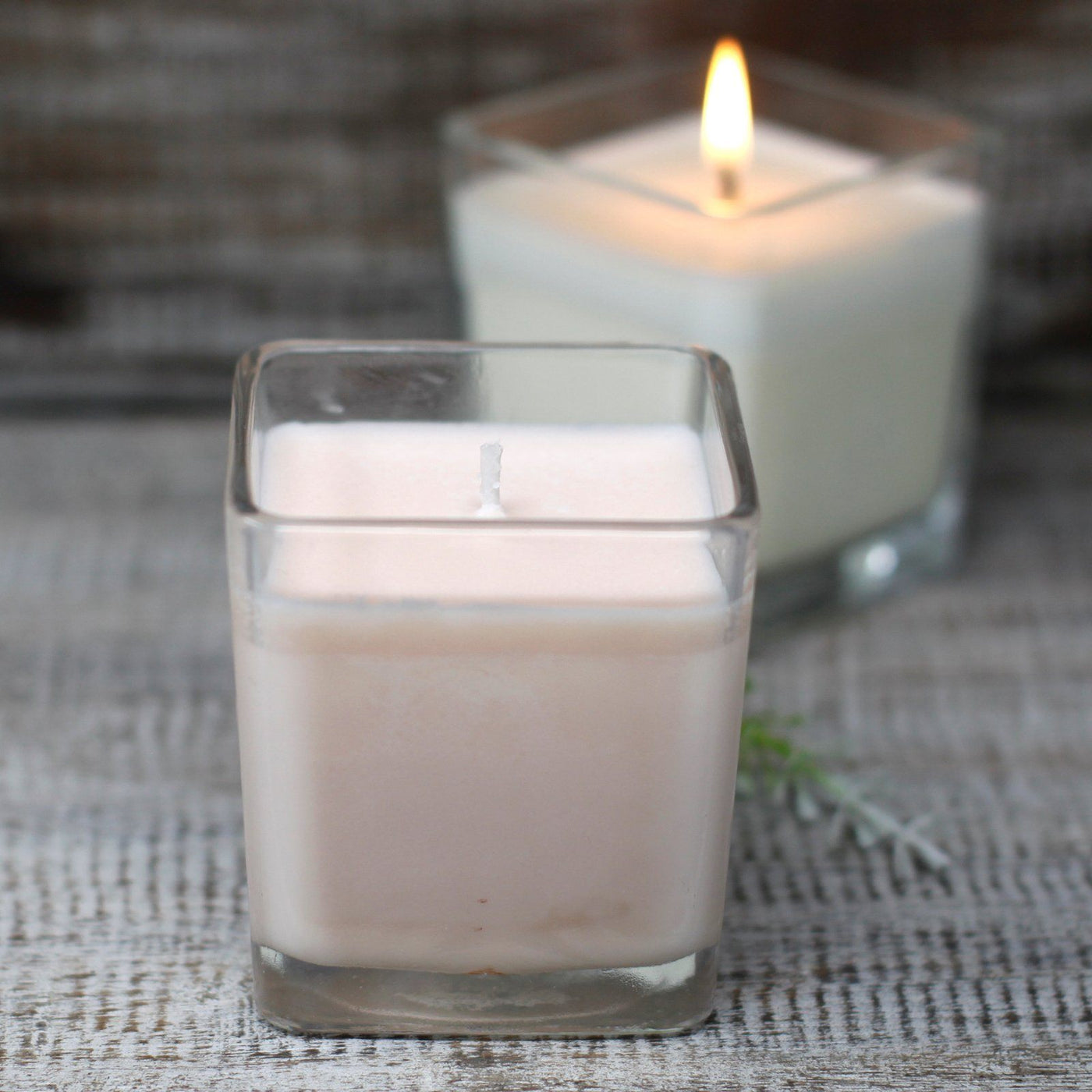 Bamboo Soy Wax Scented Glass Jar Candle