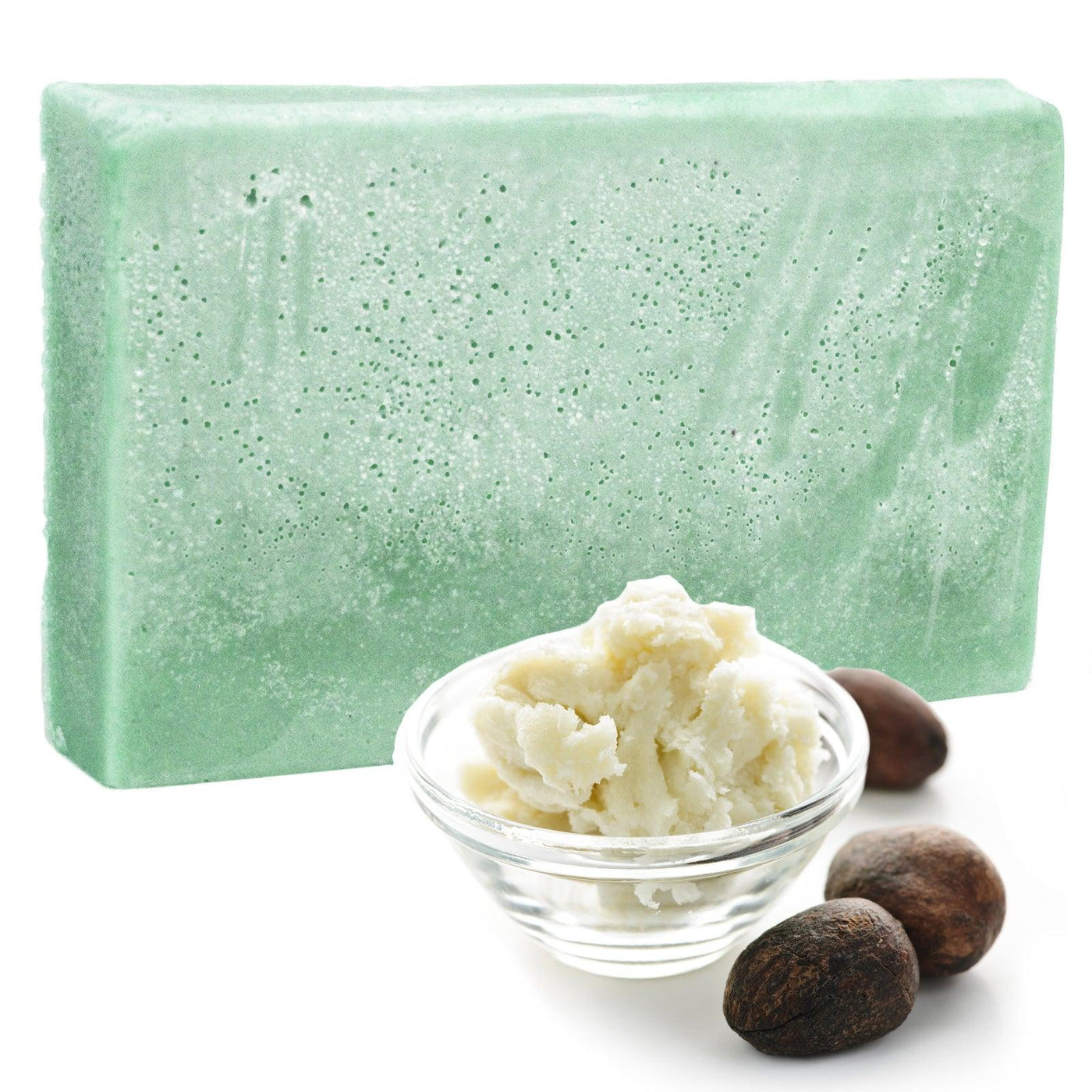 Oriental Double Shea & Cocoa Butter Handmade Soap Loaf And Slices Spearmint and Patchouli